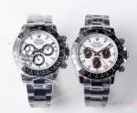 Swiss Replica Rolex Daytona 4130 JH Stainless Steel White Dial Watch 40MM